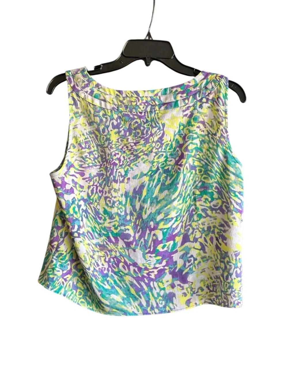 Anne Klein Colorful Abstract Print Sleeveless Tank Top. Size Large